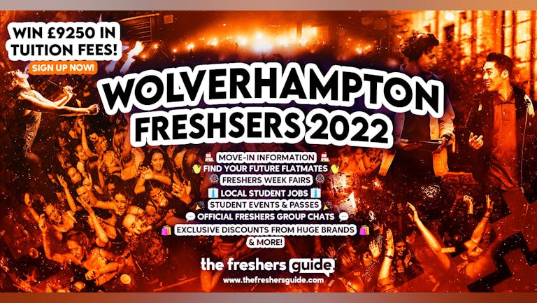 Wolverhampton 2022 Freshers Guide. Sign up now for important freshers information! Wolverhampton Freshers Week
