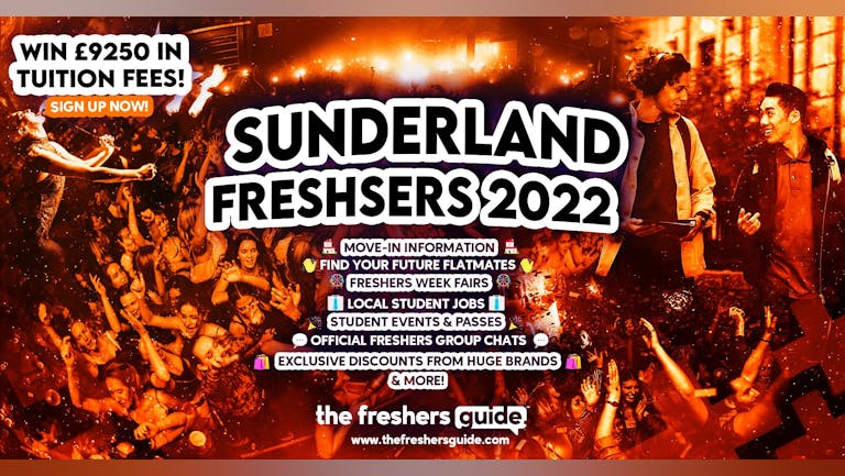 Sunderland 2022 Freshers Guide. Sign up now for important freshers information! Sunderland Freshers Week