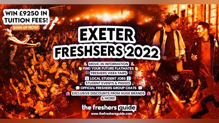 Exeter Freshers 2022 Guide. Sign up now for important freshers information! Exeter Freshers Week