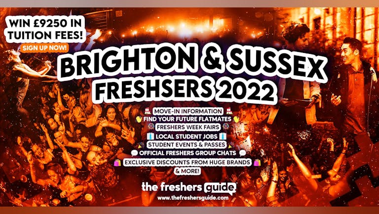 Brighton & Sussex Freshers 2022 Guide. Sign up now for important freshers information! Brighton Freshers Week
