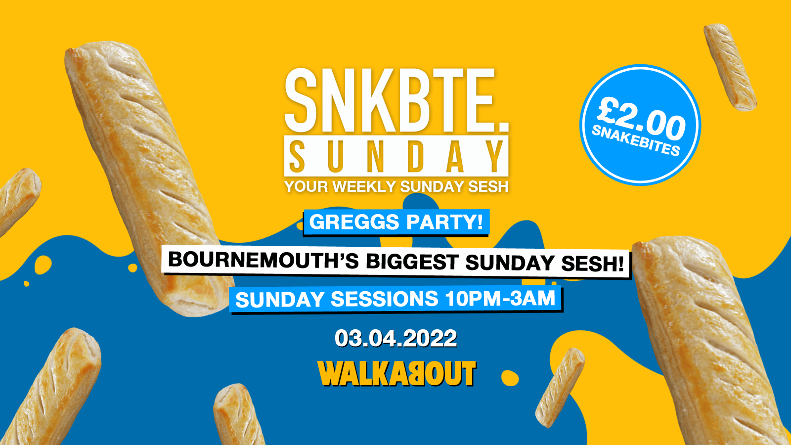 Snakebite Sundays @Walkabout // Greggs Party!