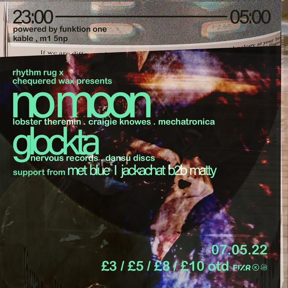 Rhythm Rug x Chequered Wax: No Moon & Glockta