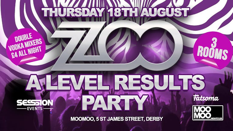 A-Level Results Zoo Party Thursday 18th August At Moo Moo! 