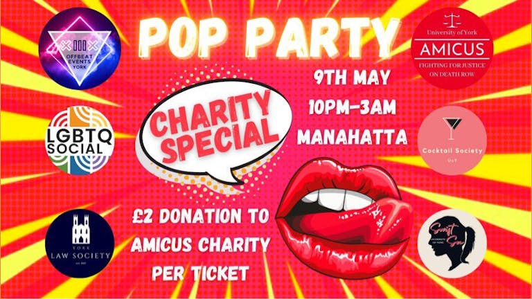 POP PARTY - CHARITY SPECIAL @MANAHATTA MONDAY