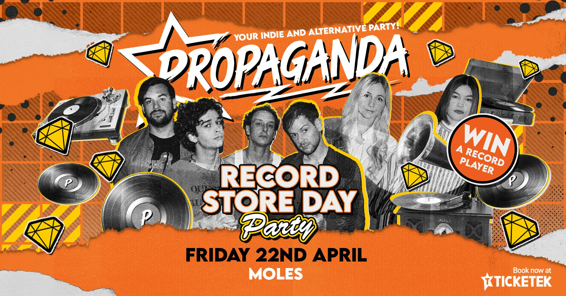 TONIGHT! Win A Record Player – Propaganda Bath – Record Store Day Party At Moles!