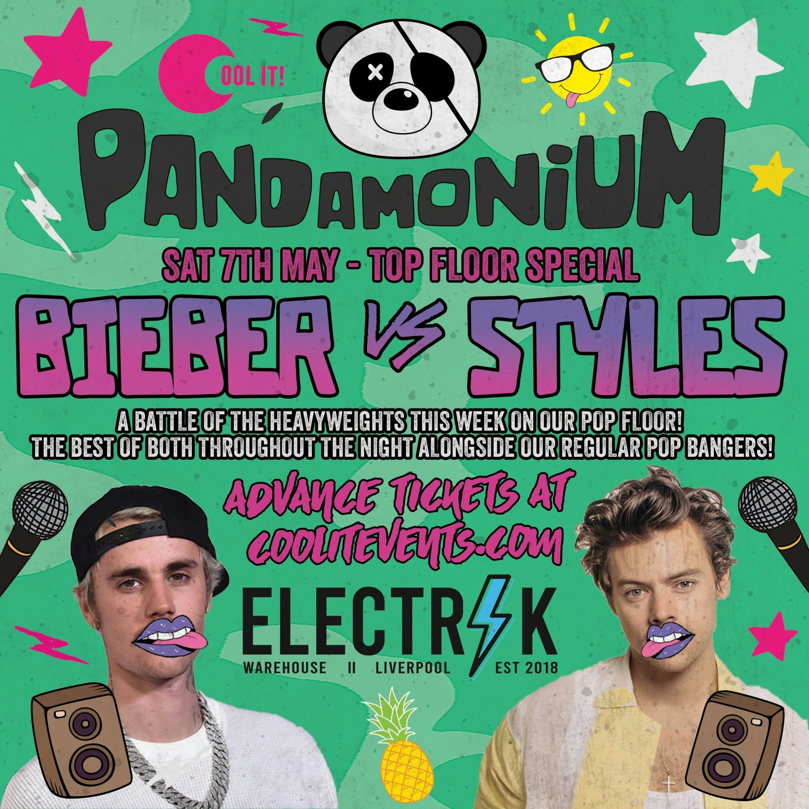 Pandamonium Saturdays : Top Floor Takeover – Bieber vs Styles