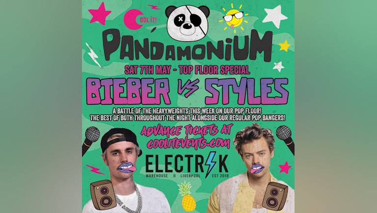Pandamonium Saturdays : Top Floor Takeover - Bieber vs Styles