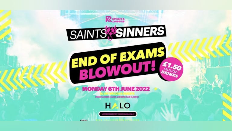 HALO MONDAYS  🔺// Bournemouth’s biggest Monday night! 🔥 // END OF EXAMS BLOWOUT!  🎉