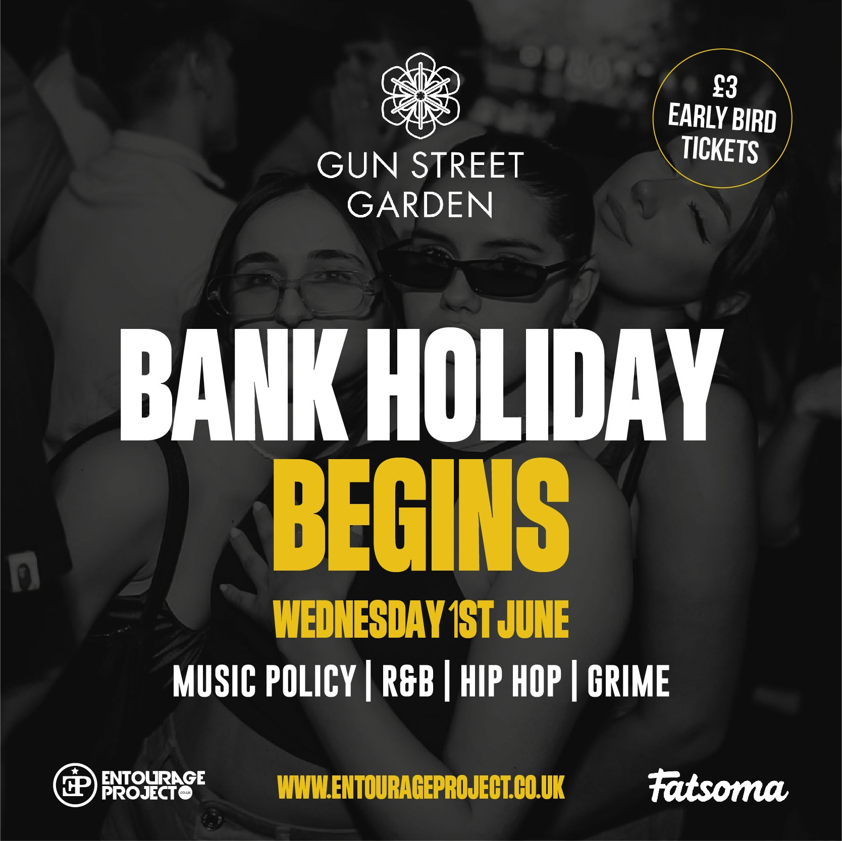 Bank Holiday Begins @ Gun Street Garden