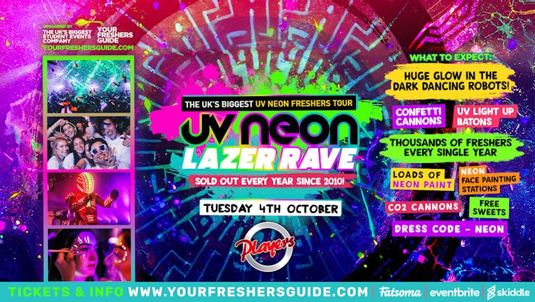 UV Neon Lazer Rave / Durham Freshers 2022