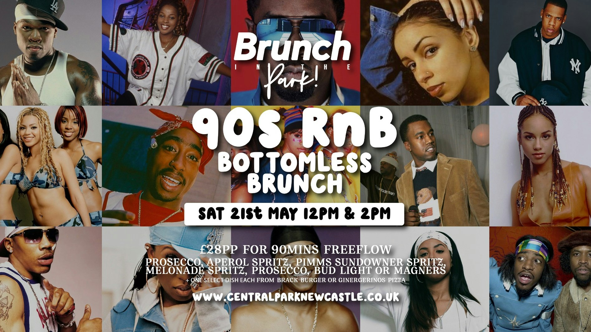 Brunch In The Park – 90’s R’n’B – 2PM Sitting