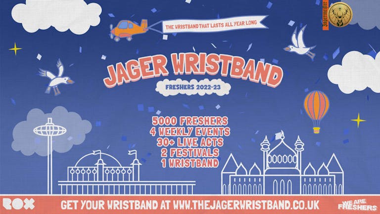  ☁️THE JAGER WRISTBAND | BRIGHTON AND SUSSEX UNIVERSITY FRESHERS PASS 2022/23 ☁️