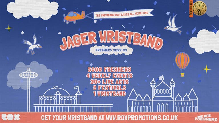 ☁️THE JAGER WRISTBAND | BRIGHTON AND SUSSEX UNIVERSITY FRESHERS PASS 2022/23 ☁️