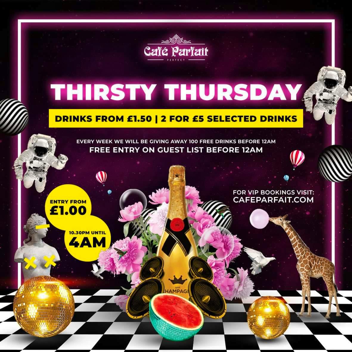 Thirsty Thursdays @ Cafe Parfait