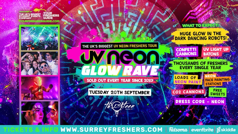 UV Neon Glow Rave | Surrey Freshers 2022 / Guildford Freshers 2022