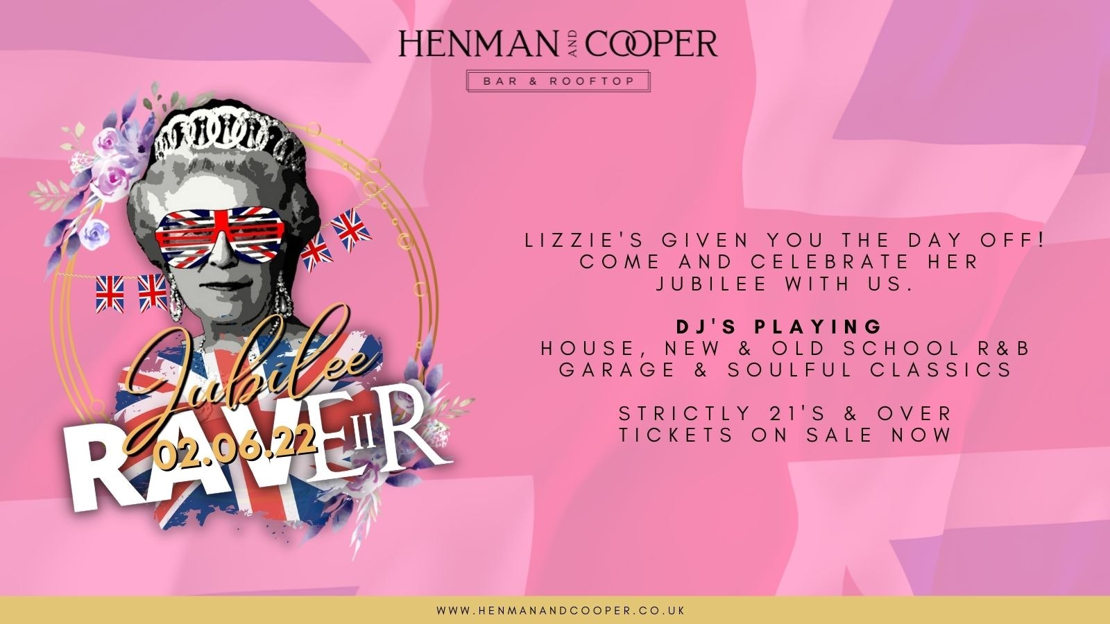 RAV E:R – Bank Holiday Thursday@HENMAN & COOPER