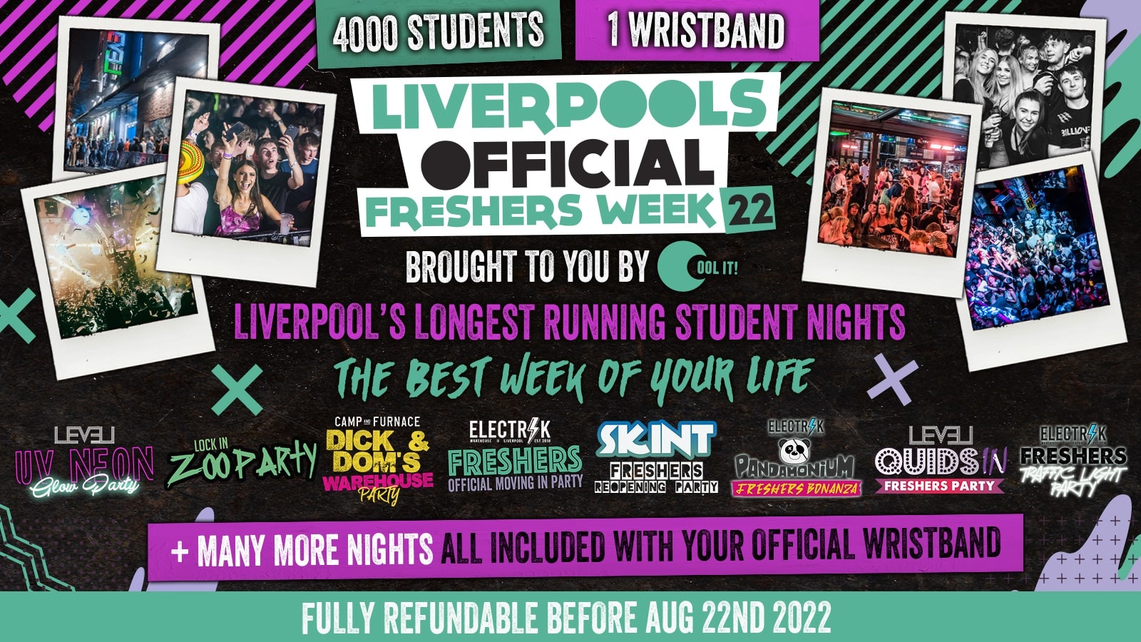 Liverpool’s Official All Access Freshers Wristband 2022