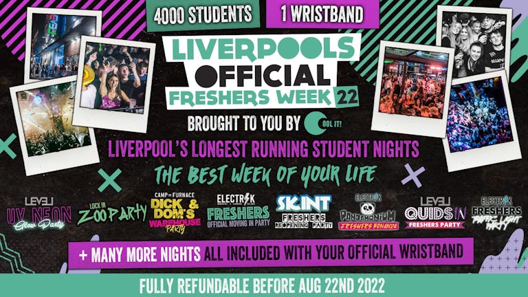 Liverpool's Official All Access Freshers Wristband 2022