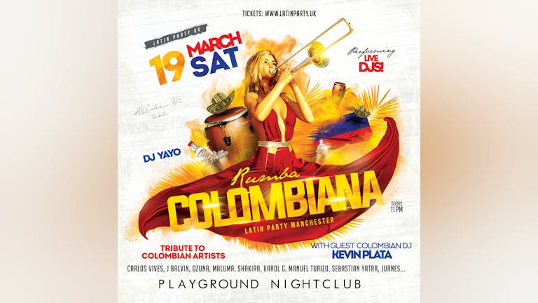  RUMBA COLOMBIANA - REGGAETON SATURDAYS  (21/5)