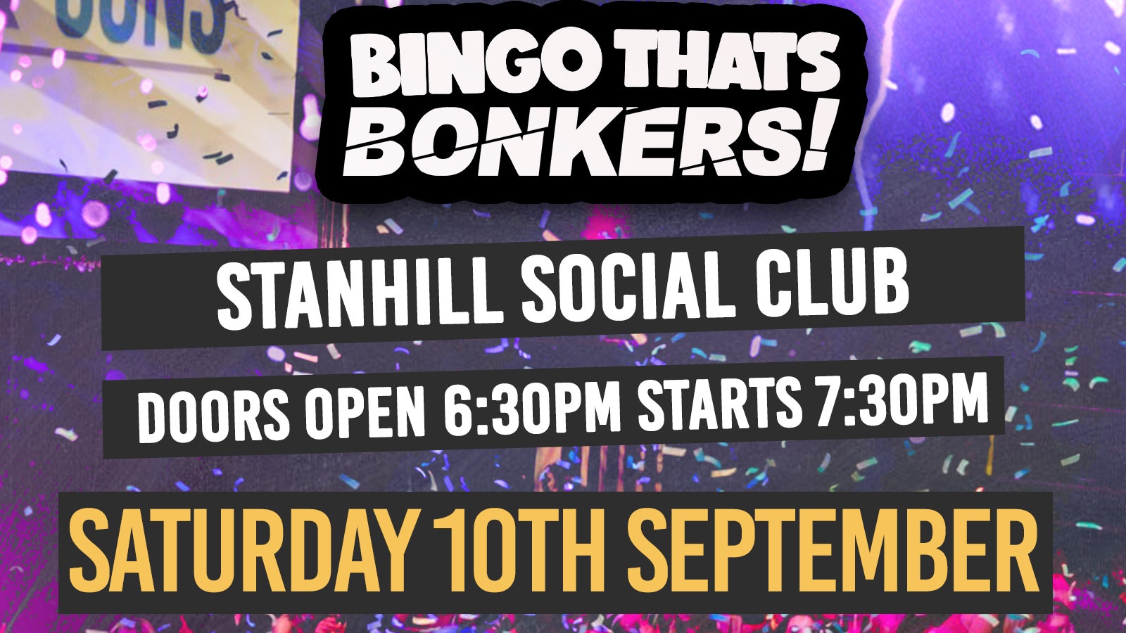 Bingo Thats Bonkers – Stanhill Social Club