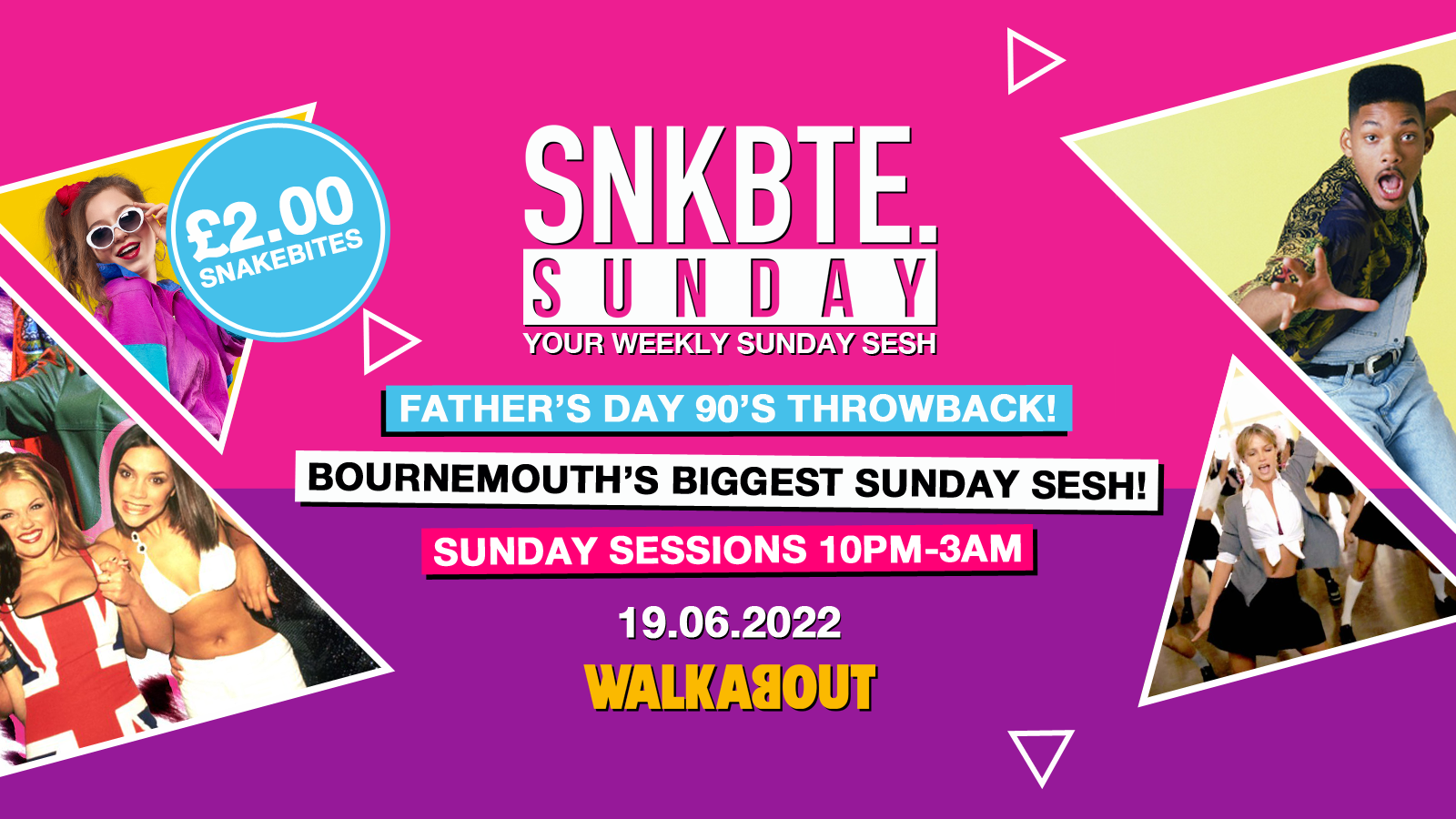 Snakebite Sundays @Walkabout // Father’s Day 90’s Throwback!