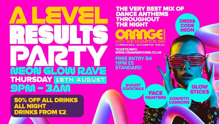 A Level Results party! Neon Rave. 