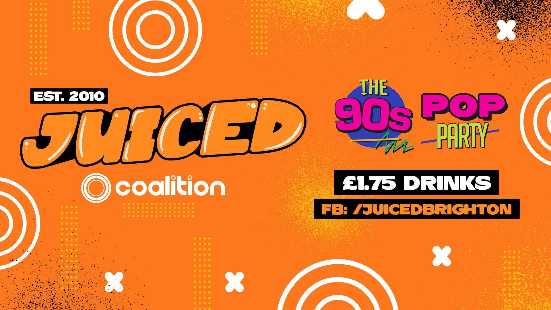 JUICED Fridays x 90s Pop Party | £1.75 Jagers