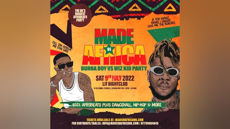 Made In Africa - Burna Boy Vs Wizkid Afrobeats Party