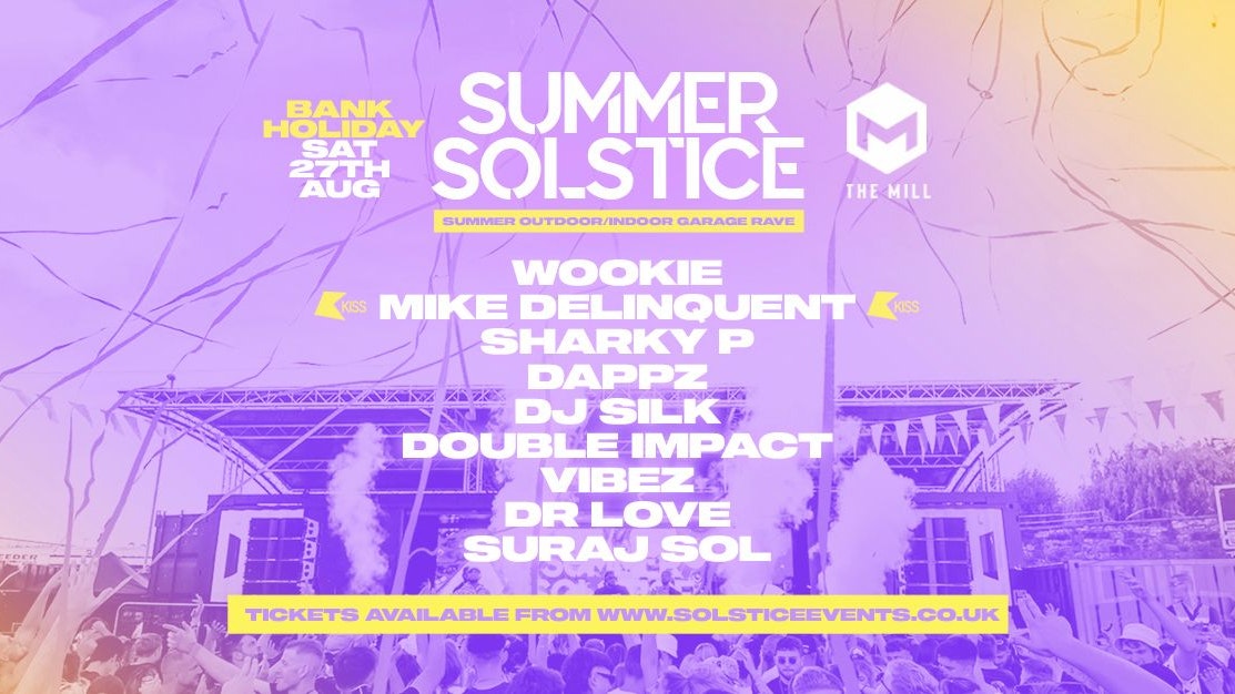 Summer Solstice – Sat 27th Aug – Birmingham [TICKETS SELLING FAST!]