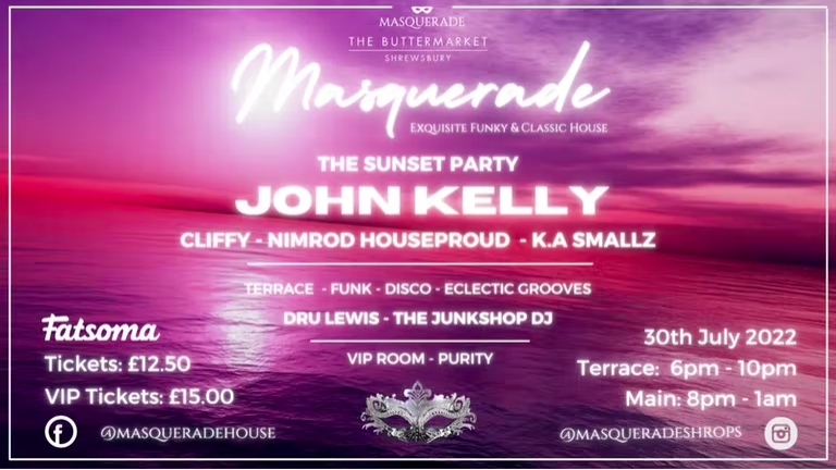 Masquerade Presents The Sunset Terrace Party feat. John Kelly – CLUB