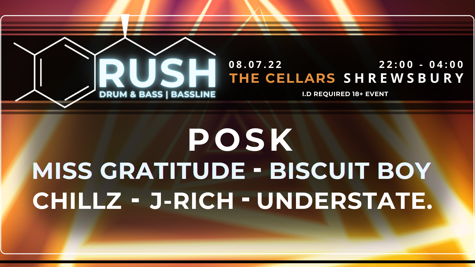 RUSH – Bassline/Bass House/D&B Night – The Cellars Club