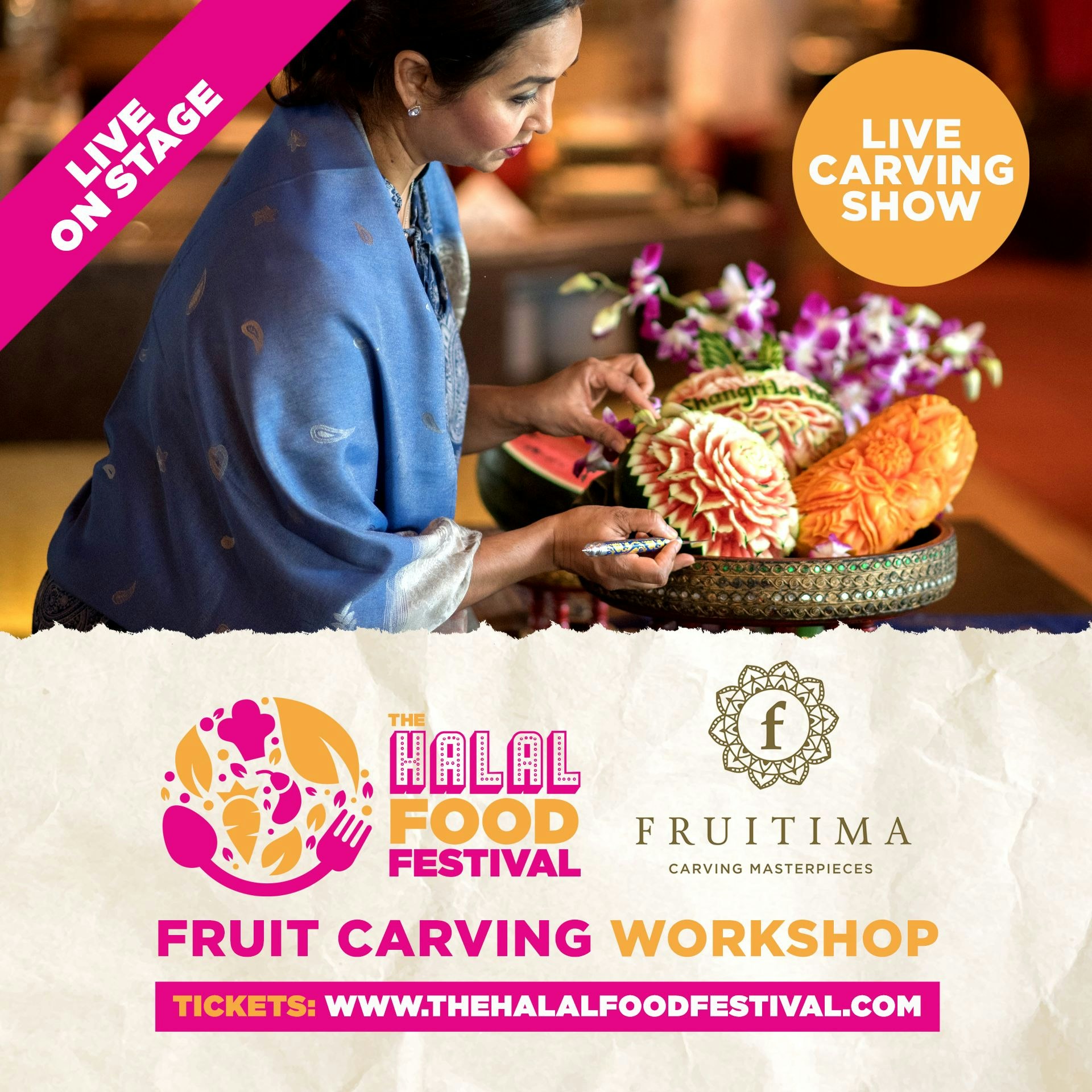 Fruitima  Kids Fruit Carving Free Workshop – 1pm at Creative Stage