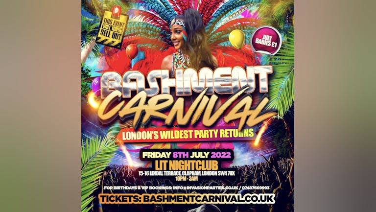 Bashment Carnival - London's Biggest Carnival Party