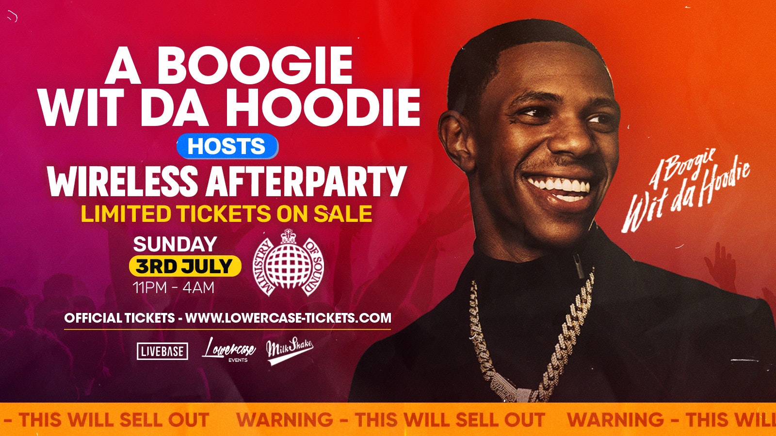 WIRELESS AFTERPARTY ft. A Boogie Wit Da Hoodie @ Ministry of Sound! ⚠️THIS EVENT WILL SELL OUT⚠️