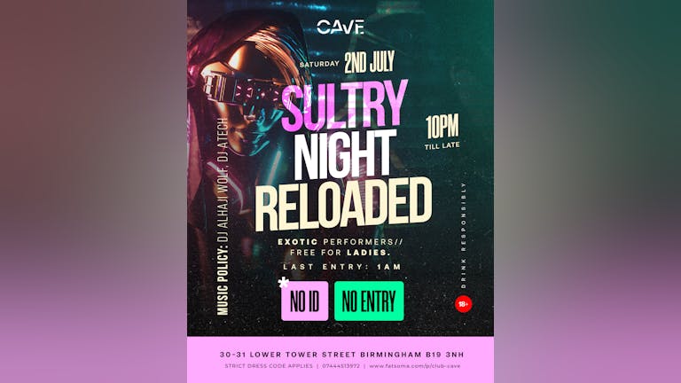 Sultry Saturday at Club Cave Birmingham | Ladies Night !!!