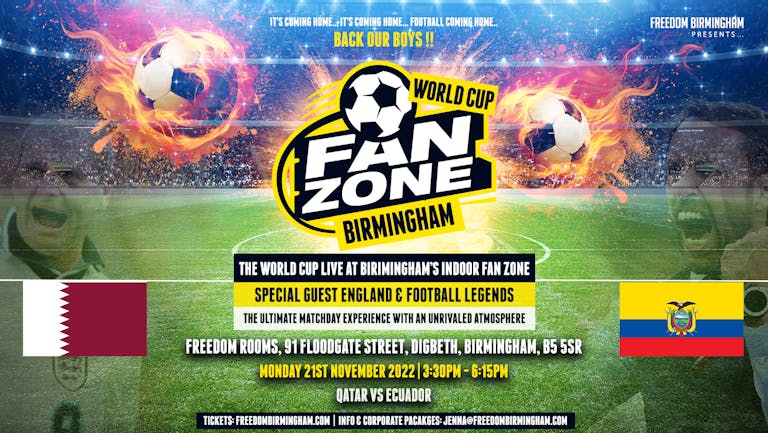 Qatar vs Ecuador | World Cup Fan Zone - Birmingham