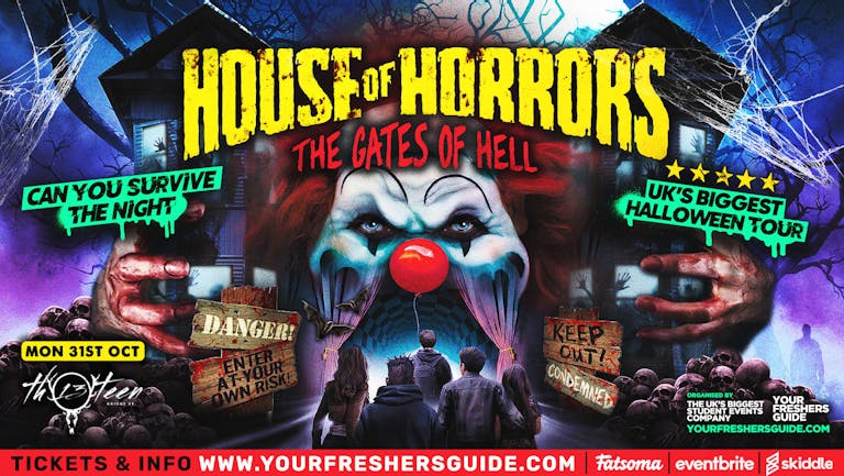 House of Horrors @ Bar Thirteen | Surrey / Guildford Halloween 2022 - £1 TICKETS 🚨