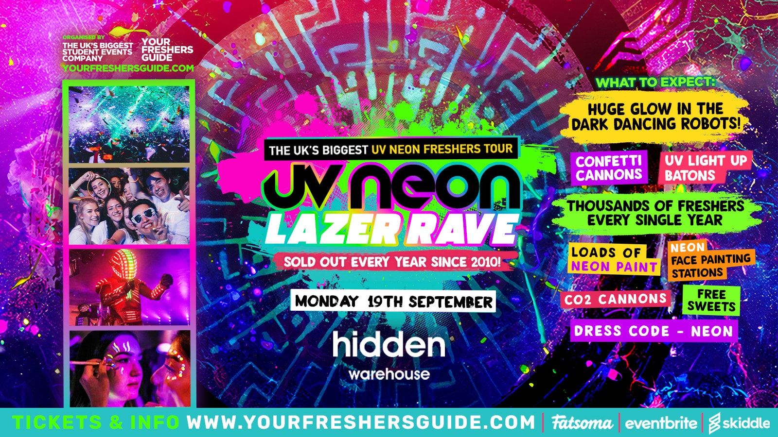 UV Neon Lazer Rave / Nottingham Freshers 2022