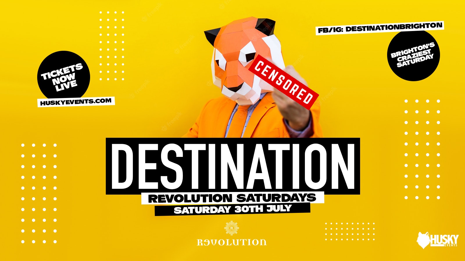 Destination Saturdays x Revolution Brighton ➤ Payday Party ➤ 30.07.22