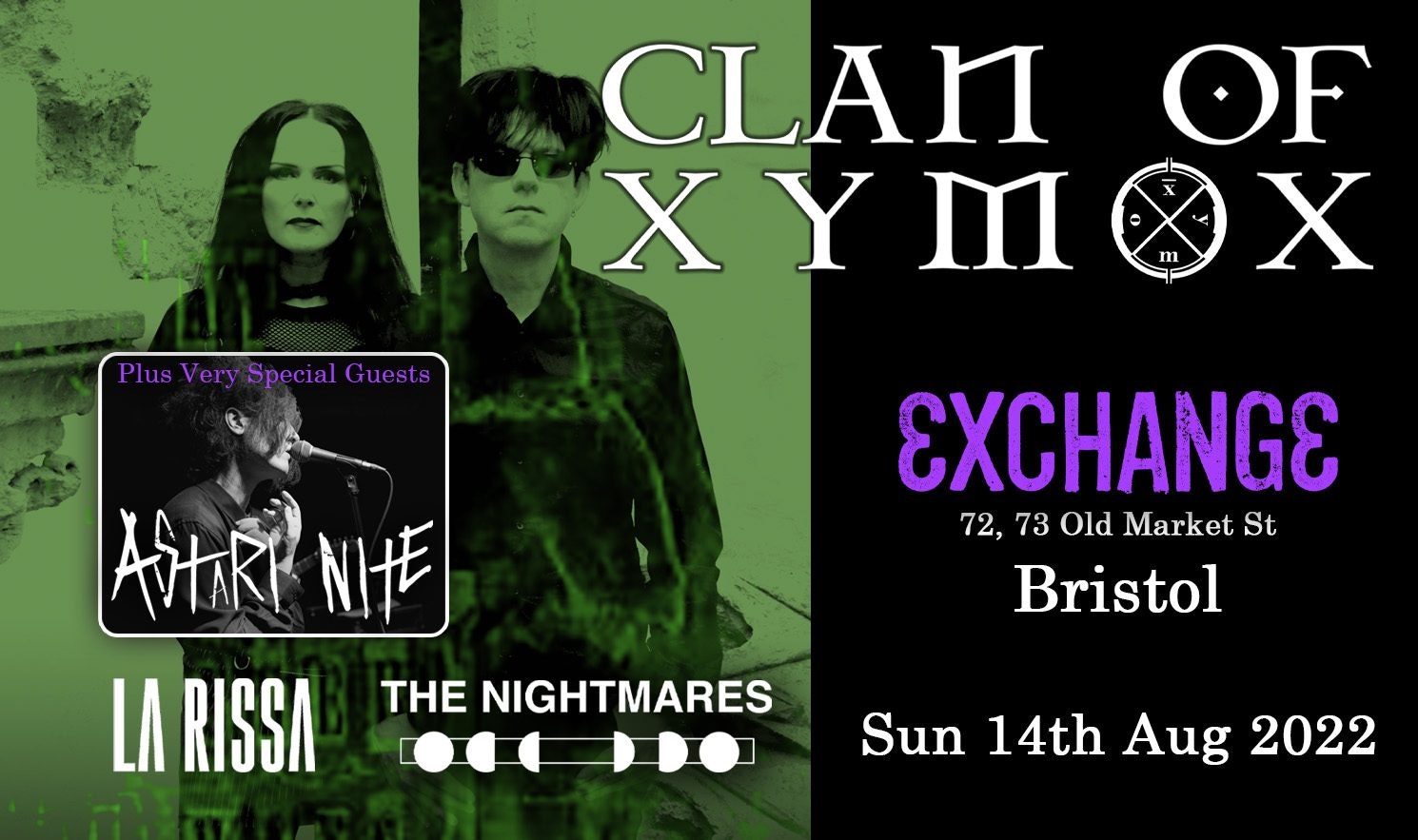CLAN OF XYMOX – 40th Anniversary UK Tour + Astari Nite + La Rissa & The Nightmares