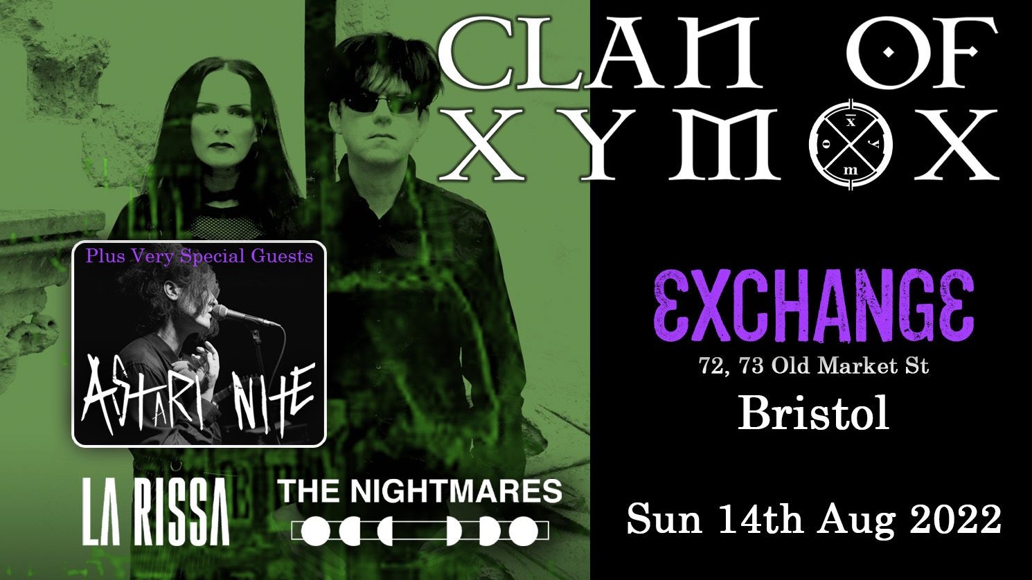 CLAN OF XYMOX – 40th Anniversary UK Tour + Astari Nite + La Rissa & The Nightmares
