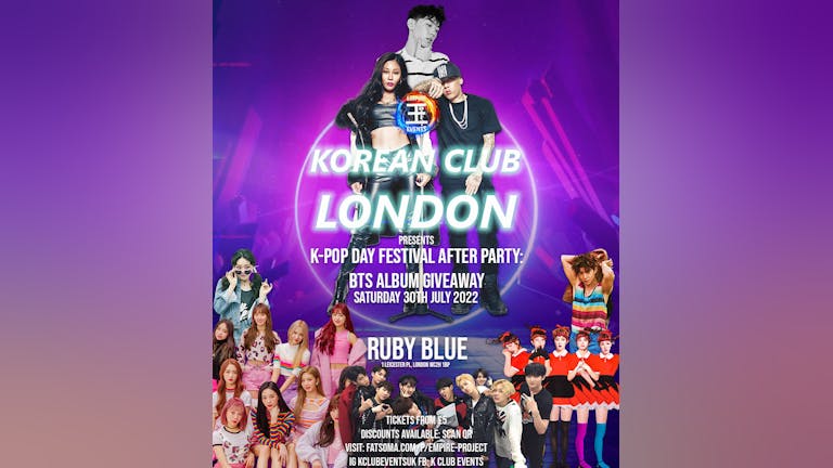 K CLUB LONDON Presents: K-Pop Day Festival After Party | BTS ‘PROOF’ Album Giveaway Club Night on 30/07/22