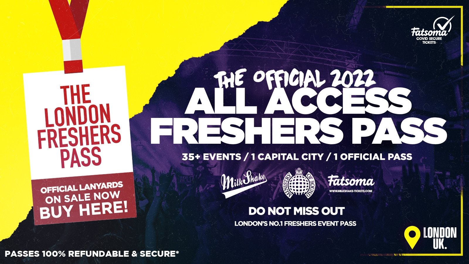 The Official All Access London Freshers Pass 2022 | Lanyards ⚠️  ON SALE NOW! ⚠️ (London’s Hottest Selling Freshers Product of 2021)