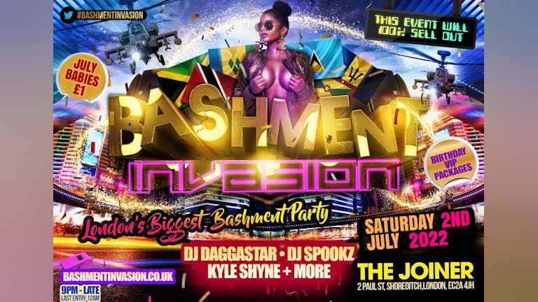 BASHMENT INVASION - Shoreditch Wireless Afterparty