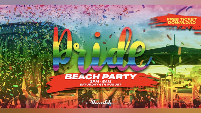 PRIDE BEACH PARTY 06.08 FREE ENTRY TICKET DOWNLOAD!