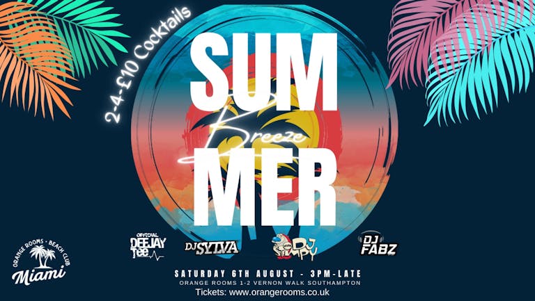 Summer Breeze Garden Party / Hosted By DJ Tee @ Orange Rooms Miami Beach Club