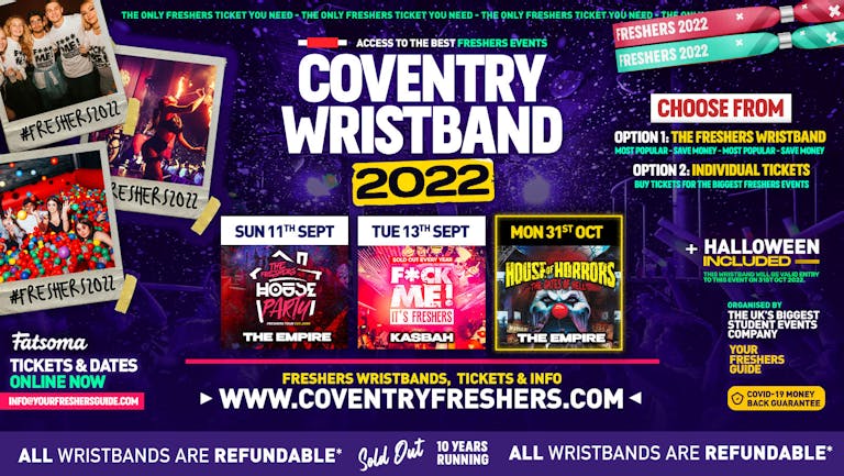 Coventry Freshers Wristband / Coventry Freshers 2022