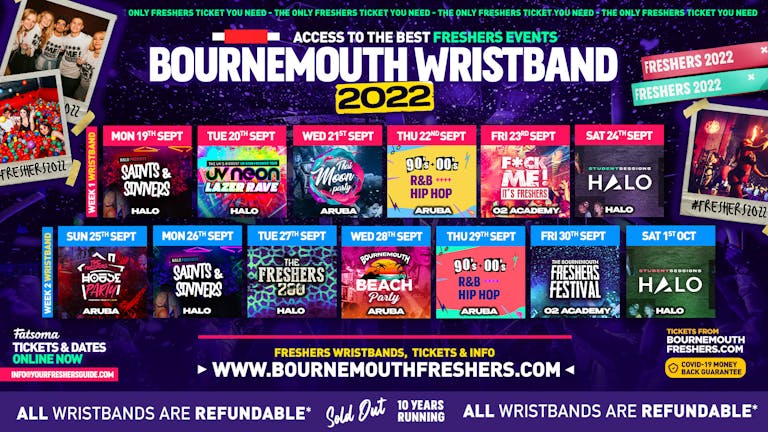 >> The Bournemouth Freshers Wristband 2022 | The BIGGEST events in Bournemouth's BEST Clubs! / Bournemouth Freshers 2022 - www.BournemouthFreshers.com