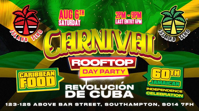 FINAL 50 ADVANCED TICKETS - Rooftop Day Party 🇯🇲  Jamaica Independence (Southampton) 