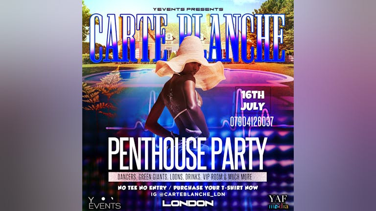 CARTE BLANCHE LUXURY APARTMENT PARTY